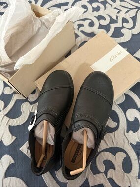 Clarks Black Slip-On